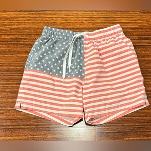 Chubbies swim shorts trunks size small 5.5” inseam American flag mesh liner EUC